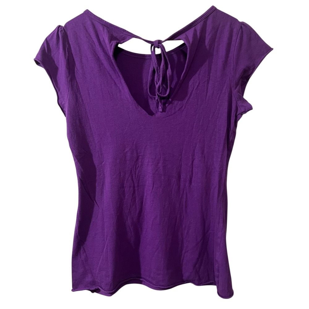 Ellemenno Graphic Cities Tee Purple Short Sleeve Top 100% Cotton Women's Size L - Picture 4 of 4
